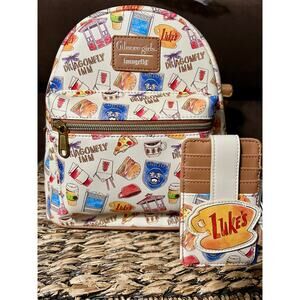 Loungefly Gilmore Girls Icons Mini Backpack Card Holder Set
